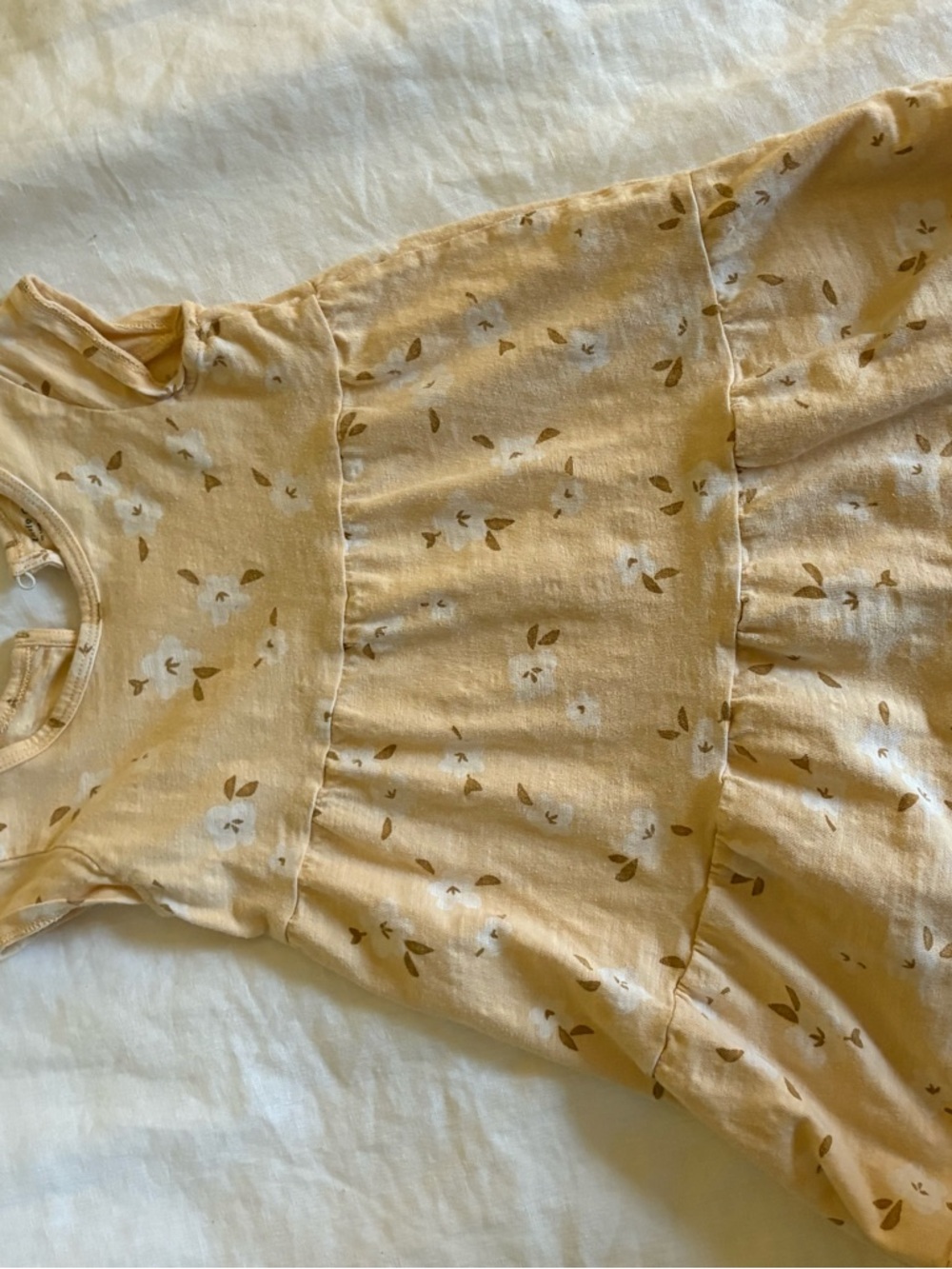 Girls' Yellow Floral Casual Dress